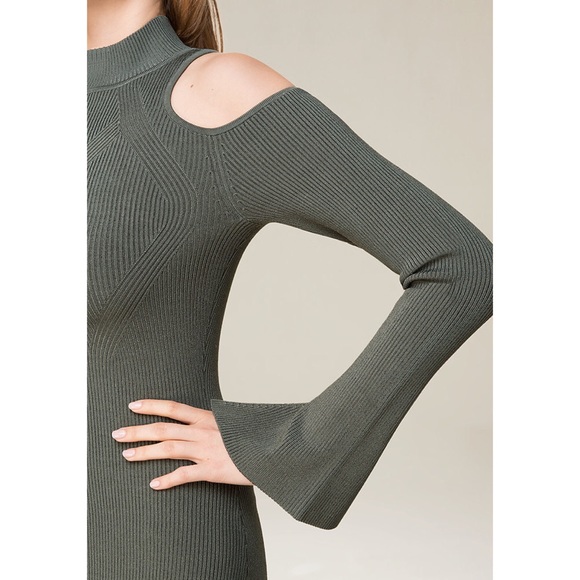 bebe Cold Shoulder Sweater Dress - Picture 4 of 4